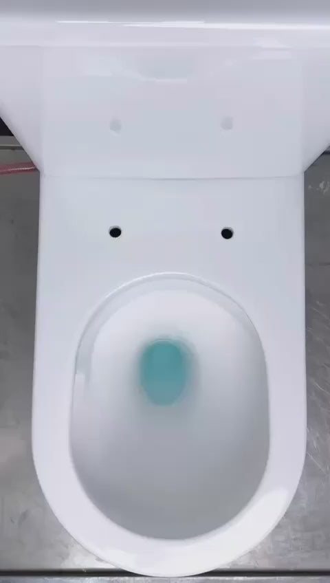 SQUIRCLE Rimless Tornado Back To Wall Toilet Suite In Gloss White With S/P Trap & Back/Left or Right Bottom Inlet Cistern