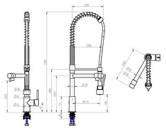 SPRING Kitchen Mixer With Dual Spout In Chrome