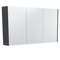 1200 Mirror Cabinet with Gloss White Side Panels,Satin White,Scandi Oak,Industrial,Satin Black