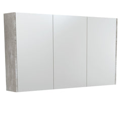 1200 Mirror Cabinet with Gloss White Side Panels,Satin White,Scandi Oak,Industrial,Satin Black