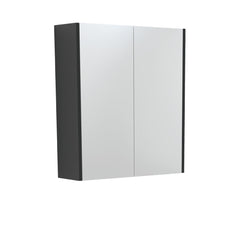600 Mirror Cabinet with Gloss White Side Panels,Satin White,Scandi Oak,Industrial Side,Satin Black Side