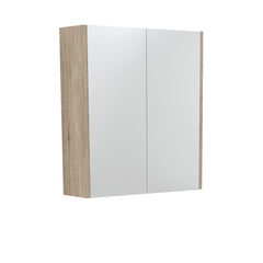 600 Mirror Cabinet with Gloss White Side Panels,Satin White,Scandi Oak,Industrial Side,Satin Black Side