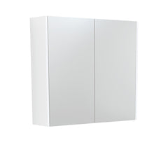 750 Mirror Cabinet with Gloss White Side Panels,Satin White,Scandi Oak,Industrial Side,Satin Black