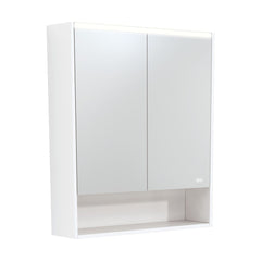 750 LED Mirror Cabinet with Display Shelf, Gloss White, Satin White, Scandi Oak, Industrial, Satin Black