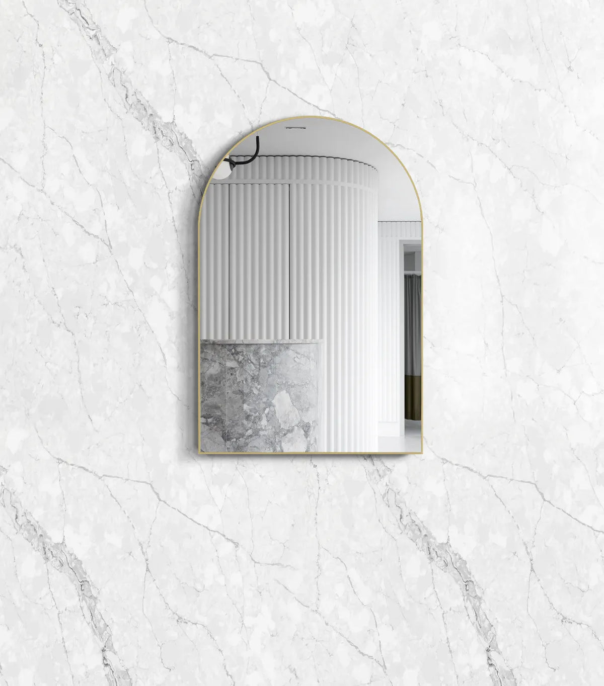 ARCHIE 900X600 GOLD METAL FRAMED MIRROR