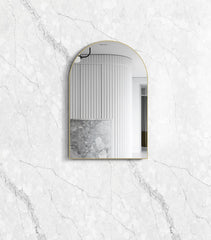 ARCHIE 900X600 GOLD METAL FRAMED MIRROR
