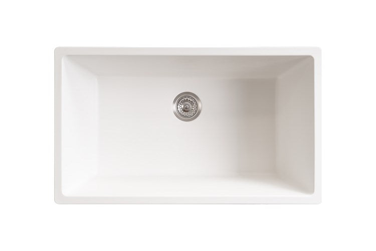 Bellevue Large Rectangular Sink Matte Black, Matte White