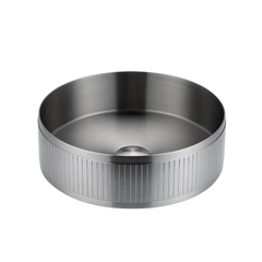 AVAI Textured SS Round Basin IN Brushed Silver, Gunmetal Grey,Brushed Gold