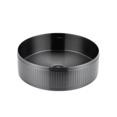 AVAI Textured SS Round Basin IN Brushed Silver, Gunmetal Grey,Brushed Gold