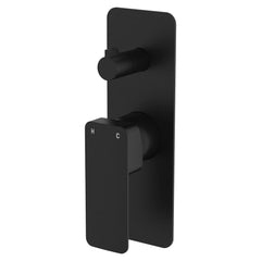 MANO Wall Diverter Mixer, Rectangular Plate, Chrome,Matte Black, Brushed Nickel,Gun Metal, Urban Brass