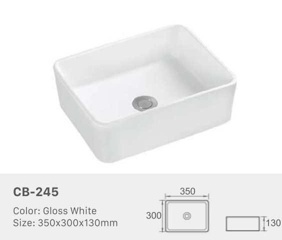 Square Curved Above Cunter Basins