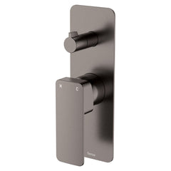 MANO Wall Diverter Mixer, Rectangular Plate, Chrome,Matte Black, Brushed Nickel,Gun Metal, Urban Brass