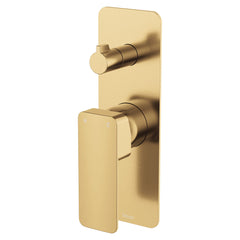 MANO Wall Diverter Mixer, Rectangular Plate, Chrome,Matte Black, Brushed Nickel,Gun Metal, Urban Brass