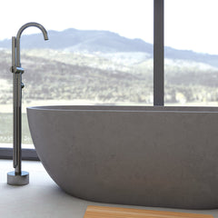Jada Concrete Bath, Warm Grey