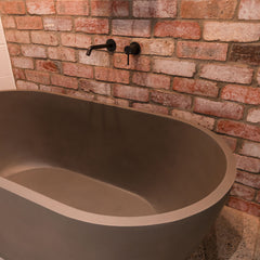 Jada Concrete Bath, Warm Grey