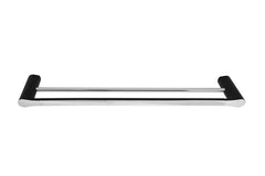 Manhattan Double Towel Rail 600mm Matte Black & Chrome, Gloss White & Chrome, 900mm Matte Black  & Chrome, 900mm 600mm Gloss White & ChromeGloss White & ChromeMatte Black & Chrome 600mm Gloss White & Chrome