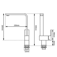 Quadro sink mixer - chrome