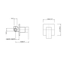 Quadro Shower Or Bath Mixer - chrome
