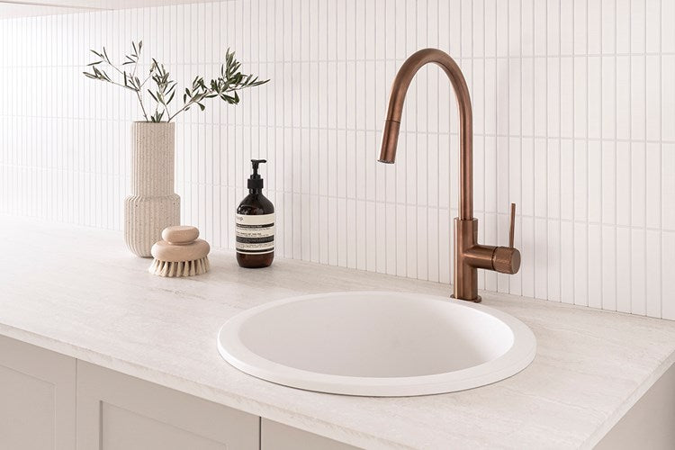 Bellevue Round Sink Matte White,  Matte Black