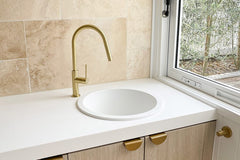 Bellevue Round Sink Matte White,  Matte Black