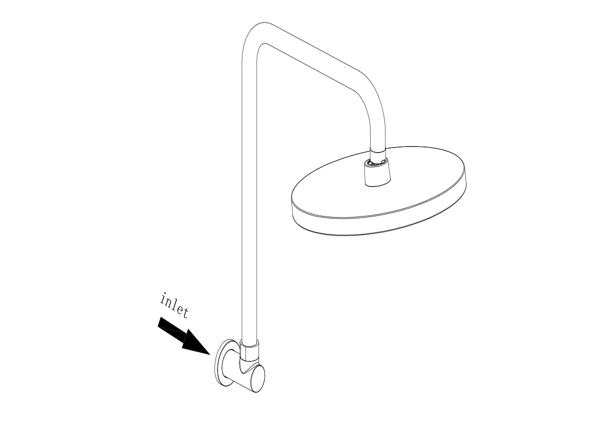 The Galaxy Gooseneck Shower Chrome, Matte Black, Gun metal, Brushed nickel, Brushed Gold