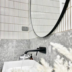 NOOSA 1200X600 BLACK METAL FRAME MIRROR