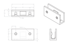 Shower Screen Bracket Chrome