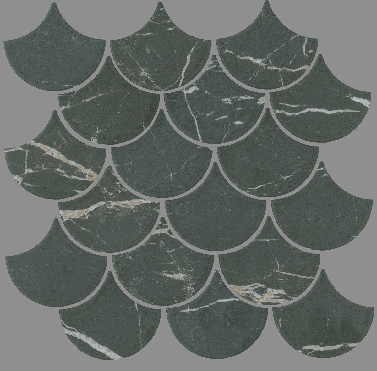 ST8B NORDIC NERO MARQUINA FAN FISHSCALE MATT 80MM