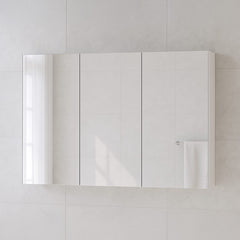 Matte White Rectangle Mirror Cabinet