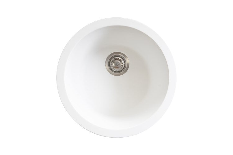 Bellevue Round Sink Matte White,  Matte Black