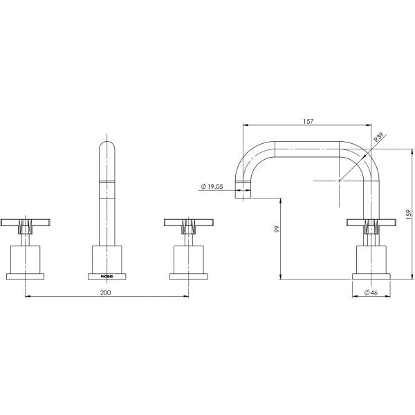 Phoenix RADII Basin Set 160mm Squareline