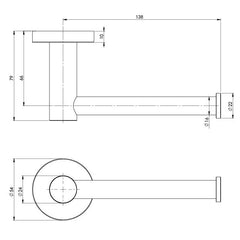 Phoenix RADII SS 316 Toilet Roll Holder Round Plate