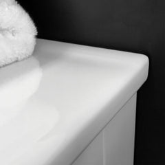 MARY Fingerpull Gloss White 1200 Wall-Hung/Kickboard/On Legs Vanity