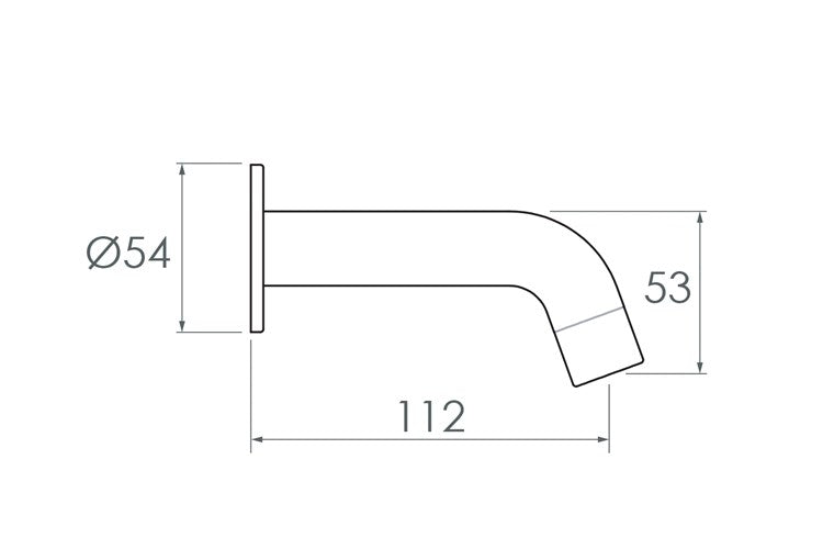Soul Mini Wall Spout Chrome, Matte White, Matte Black,Brushed Copper,Brushed Nickel,Brushed Brass