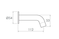Soul Mini Wall Spout Chrome, Matte White, Matte Black,Brushed Copper,Brushed Nickel,Brushed Brass