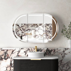 LED BONDI 1200X750 BLACK OAK SHAVING CABINET