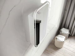 LED NEWPORT 900X450 WHITE SHAVING CABINET SOFT SQUARE LED-SSQ9045