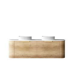 BONDI 1500MM NATURAL OAK WALL HUNG CURVE VANITY