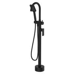 MANO Floor Mounted Bath Mixer With Hand Shower, Chrome, Matte Black, Brushed Nickel, Gun Metal, Urban Brass