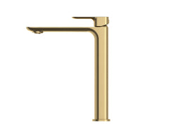 OSKAR TALL BASIN MIXER BRUSHED GOLD