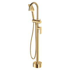 MANO Floor Mounted Bath Mixer With Hand Shower, Chrome, Matte Black, Brushed Nickel, Gun Metal, Urban Brass