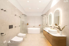 BONDI 1500MM NATURAL OAK WALL HUNG CURVE VANITY