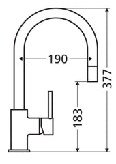 ESSENTIALS Pull Out Goose Neck Mixer