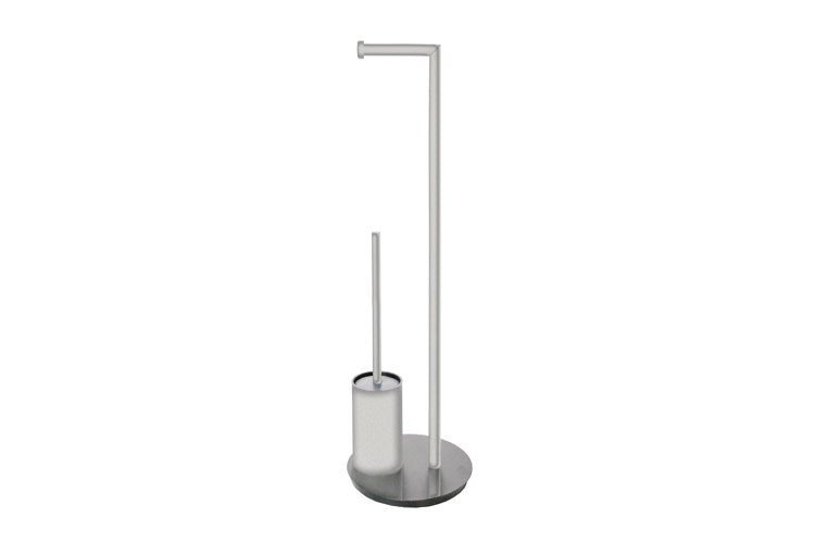 Staten Freestanding Toilet Caddy Chrome, Matte Black