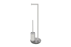 Staten Freestanding Toilet Caddy Chrome, Matte Black