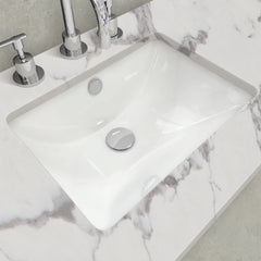 HEBREW Calacatta Undermount Amato 1200 Matte White Vanity, Wall-Hung