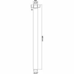 CENTRO Round Ceiling Shower Arm 200mm Or 400mm In Chrome, Matte Black, Brushed Gold, Brushed Nickel & Gunmetal Grey