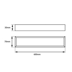 ZAVALLO Square Single Or Double Towel Rail 600mm In Chrome, Matte Black, Brushed Gold & Brushed Nickel
