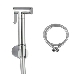 MINI Round Brass Black Toilet Bidet Spray Kit with 1.2m PVC Hose