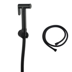 MINI Round Brass Black Toilet Bidet Spray Kit with 1.2m PVC Hose